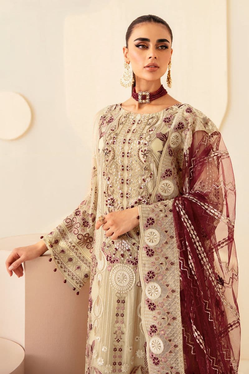 Embroidered Chiffon Unstitched Suit