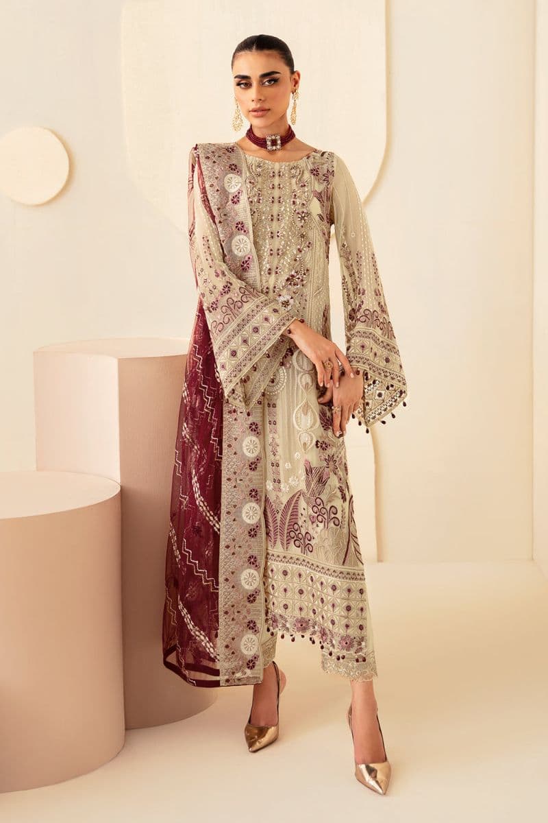 Embroidered Chiffon Unstitched Suit
