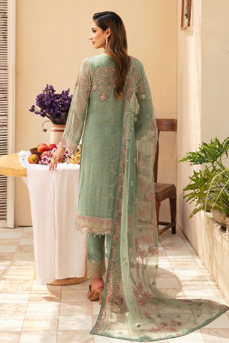 Embroidered Chiffon Unstitched Suit