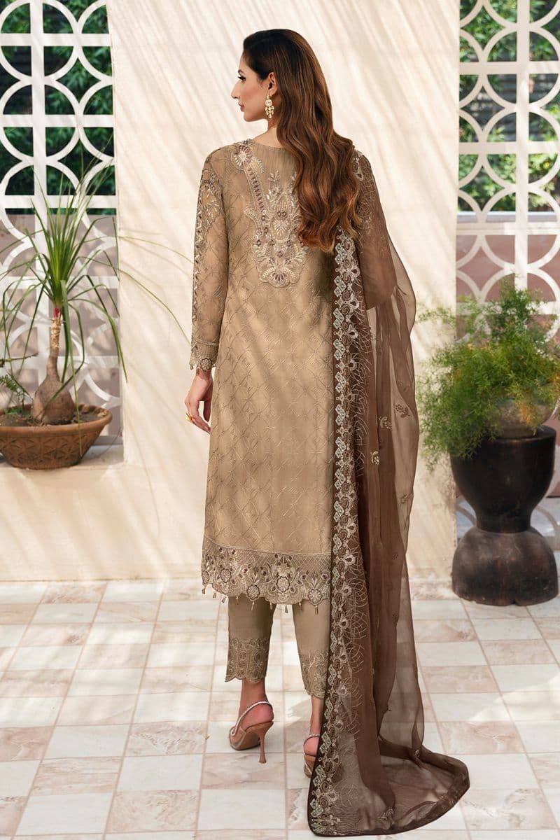 Embroidered Chiffon Unstitched Suit