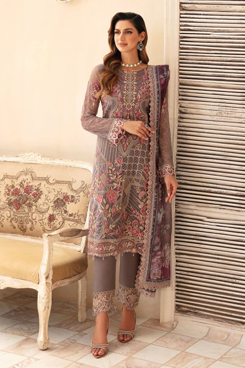 Embroidered Chiffon Unstitched Suit