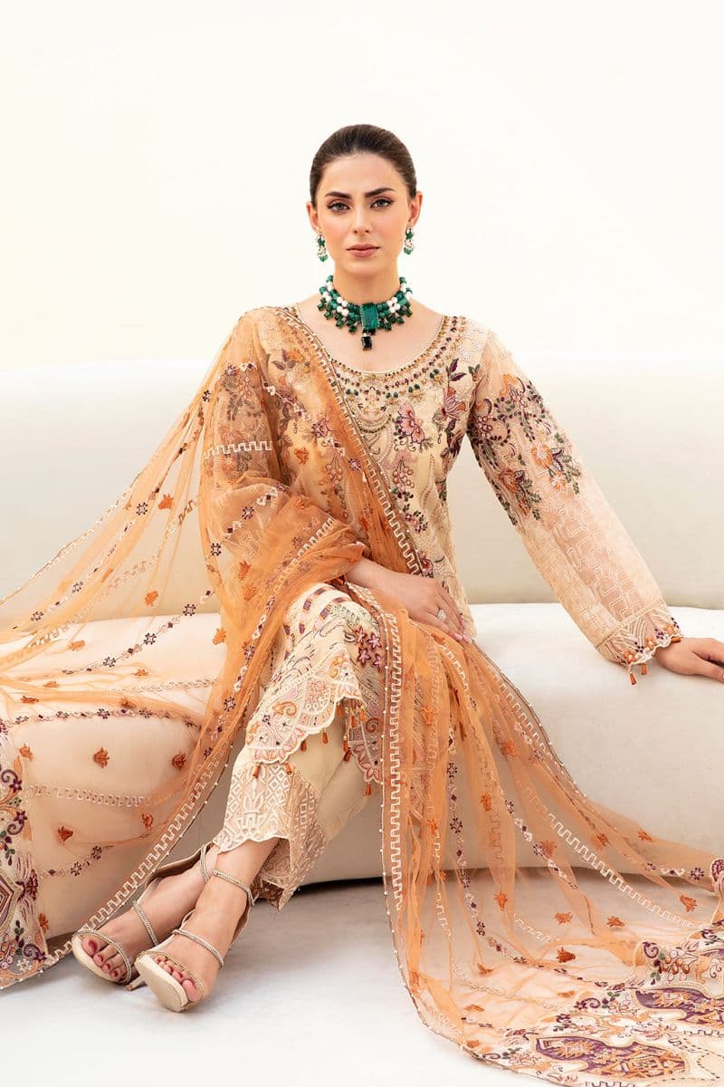 Embroidered Silk Unstitched Suit