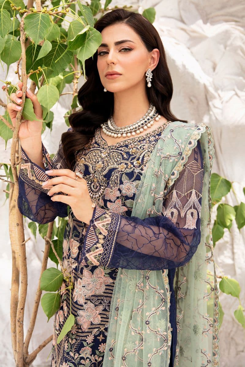 Embroidered Silk Unstitched Suit thumbnail