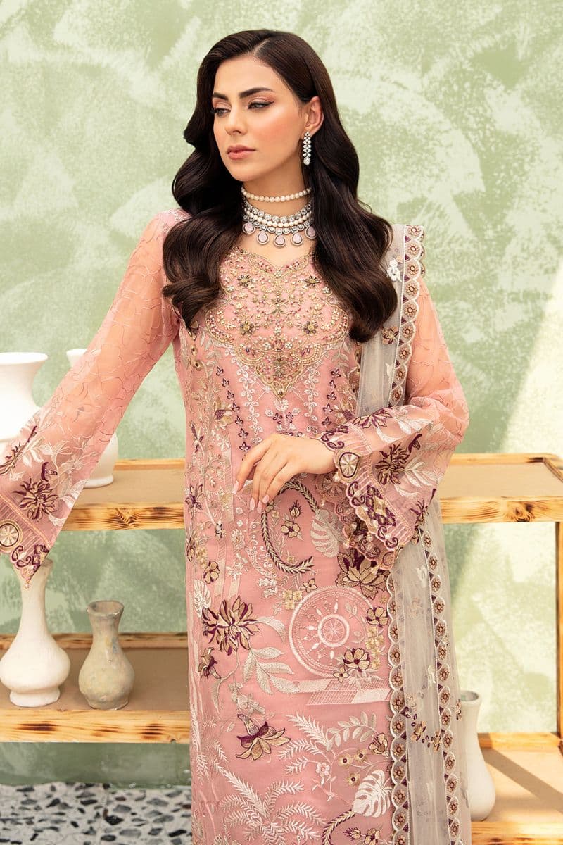 Embroidered Silk Unstitched Suit