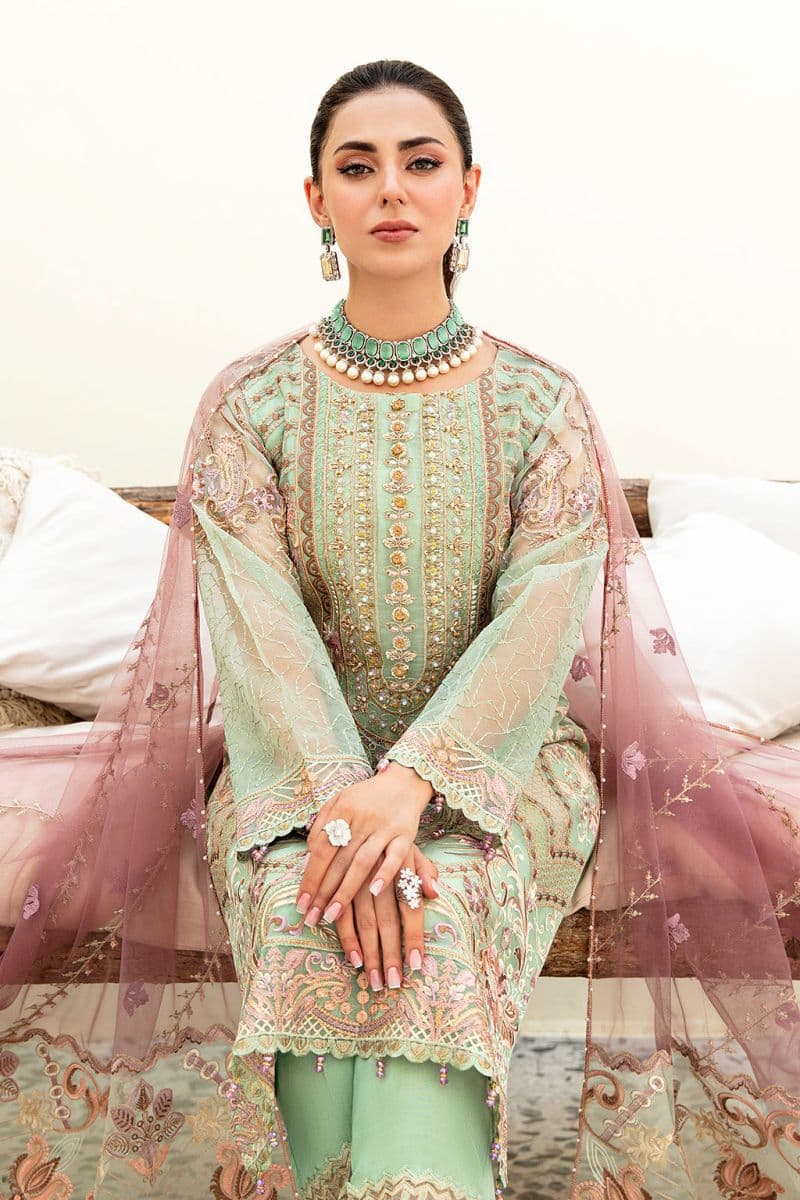 Embroidered Silk Unstitched Suit thumbnail