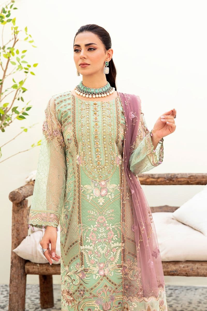 Embroidered Silk Unstitched Suit thumbnail
