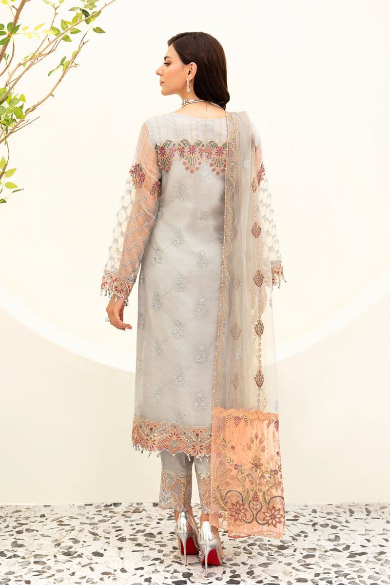 Embroidered Silk Unstitched Suit