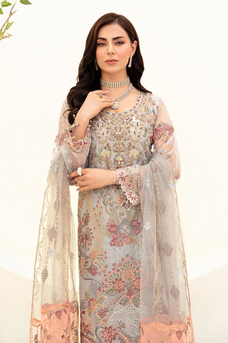 Embroidered Silk Unstitched Suit