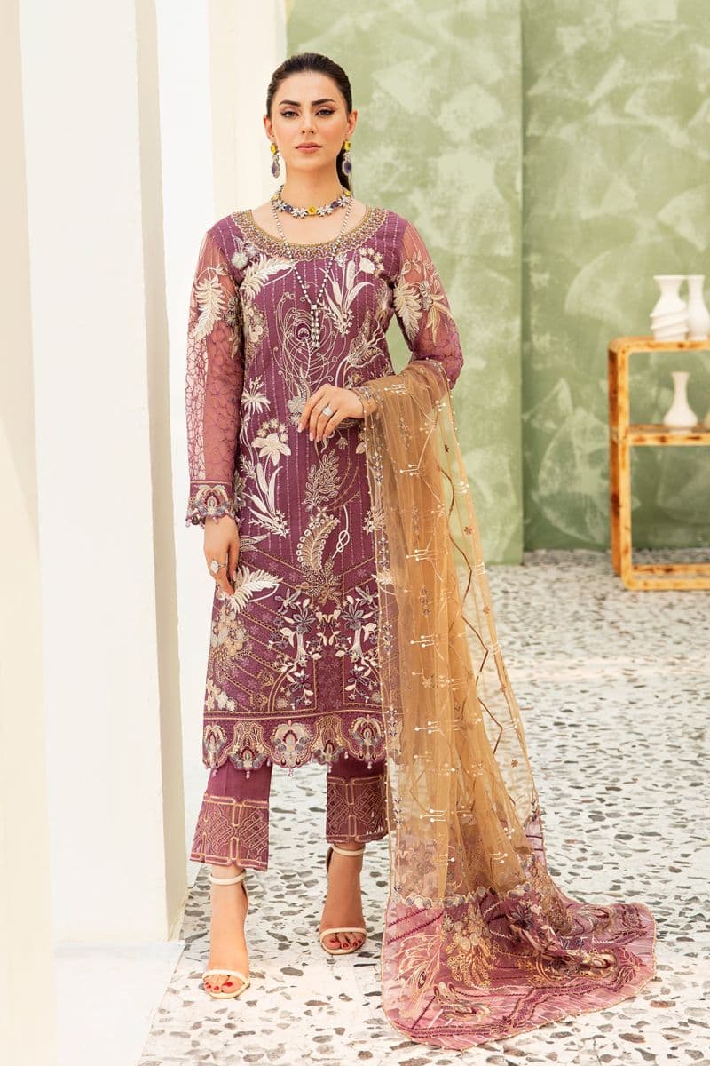 Embroidered Silk Unstitched Suit
