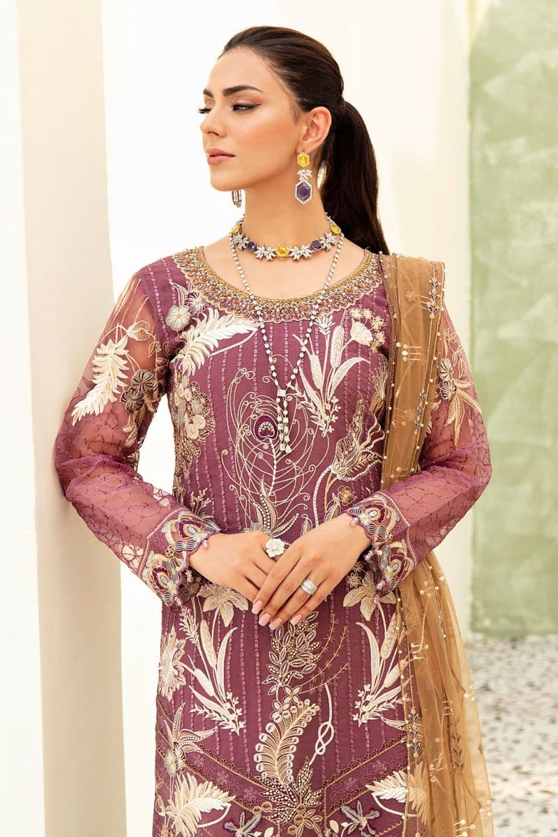 Embroidered Silk Unstitched Suit