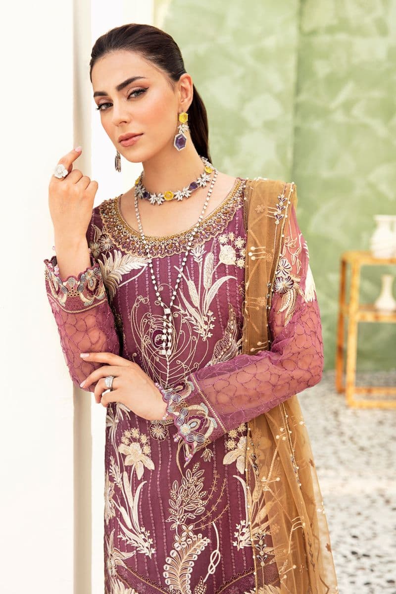 Embroidered Silk Unstitched Suit