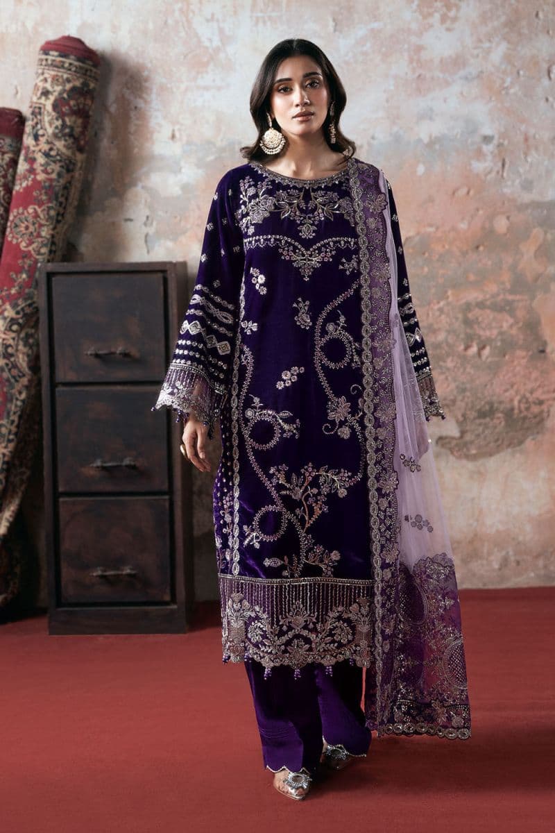 Embroidered Silk Unstitched Suit