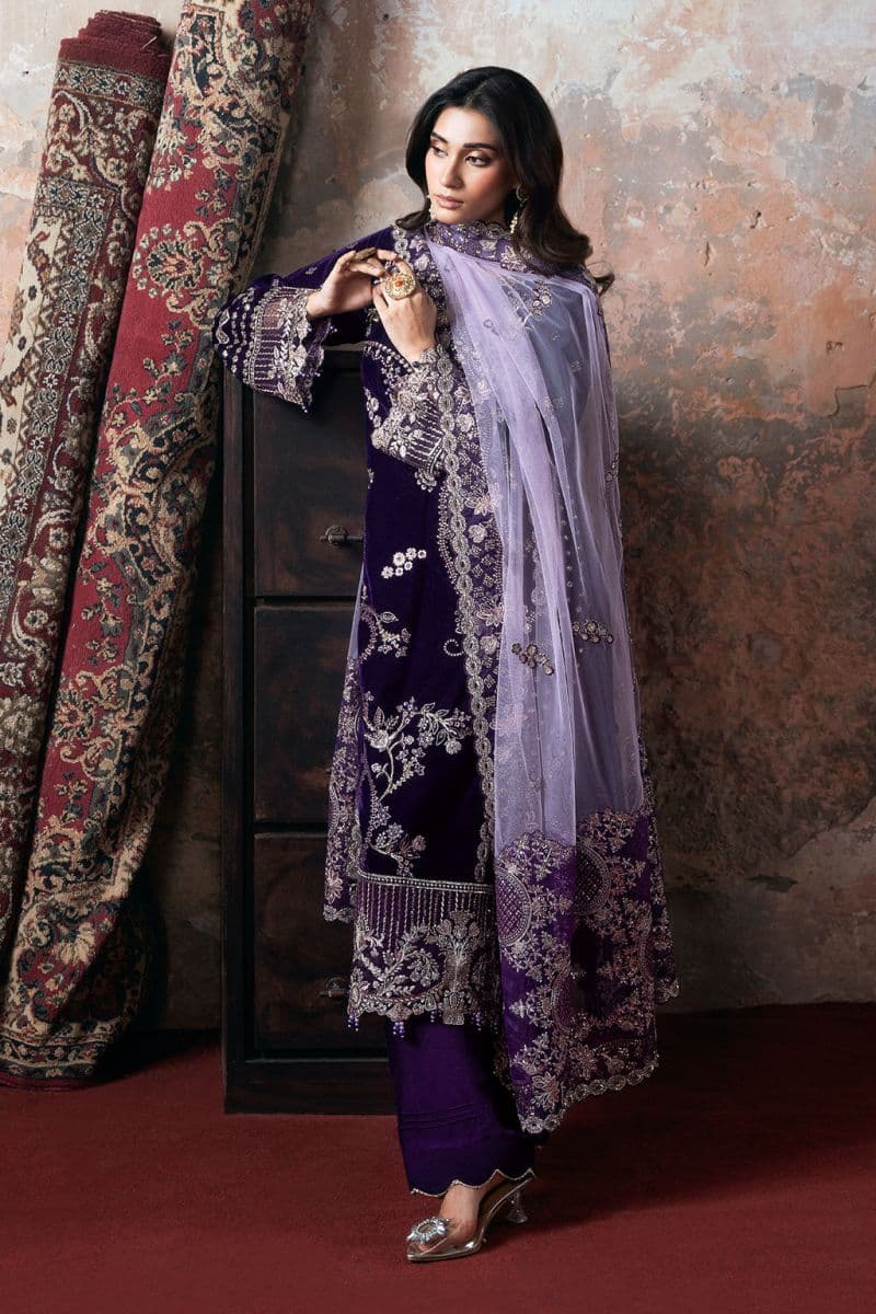Embroidered Silk Unstitched Suit