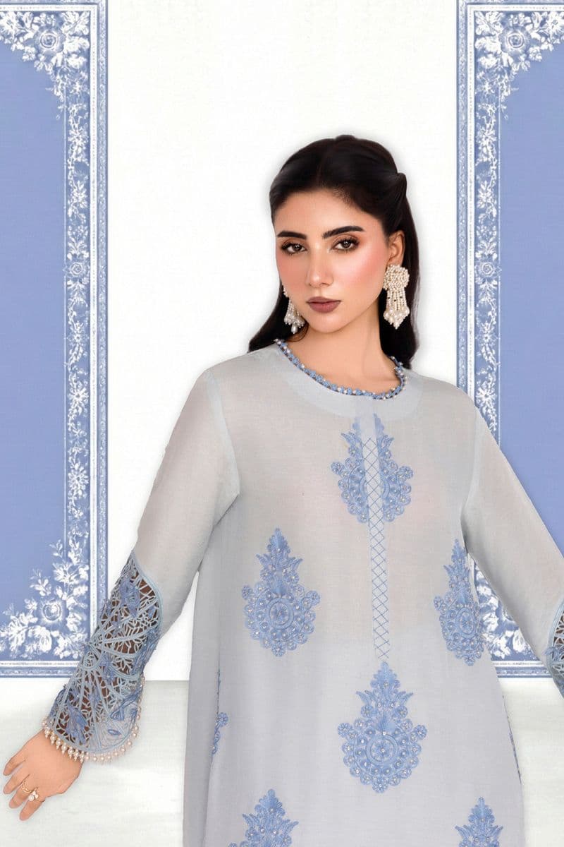 NOOR-E-SAMA – 2PC RAWSILK & ORGANZA EID FESTIVE PRET