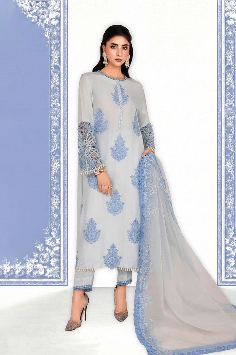 NOOR-E-SAMA – 2PC RAWSILK & ORGANZA EID FESTIVE PRET