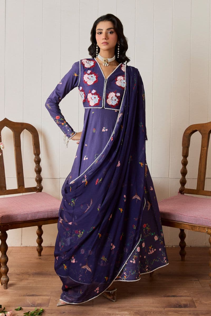 GULRUKH – 2PC LAWN & CHIFFON LUXURY PRET