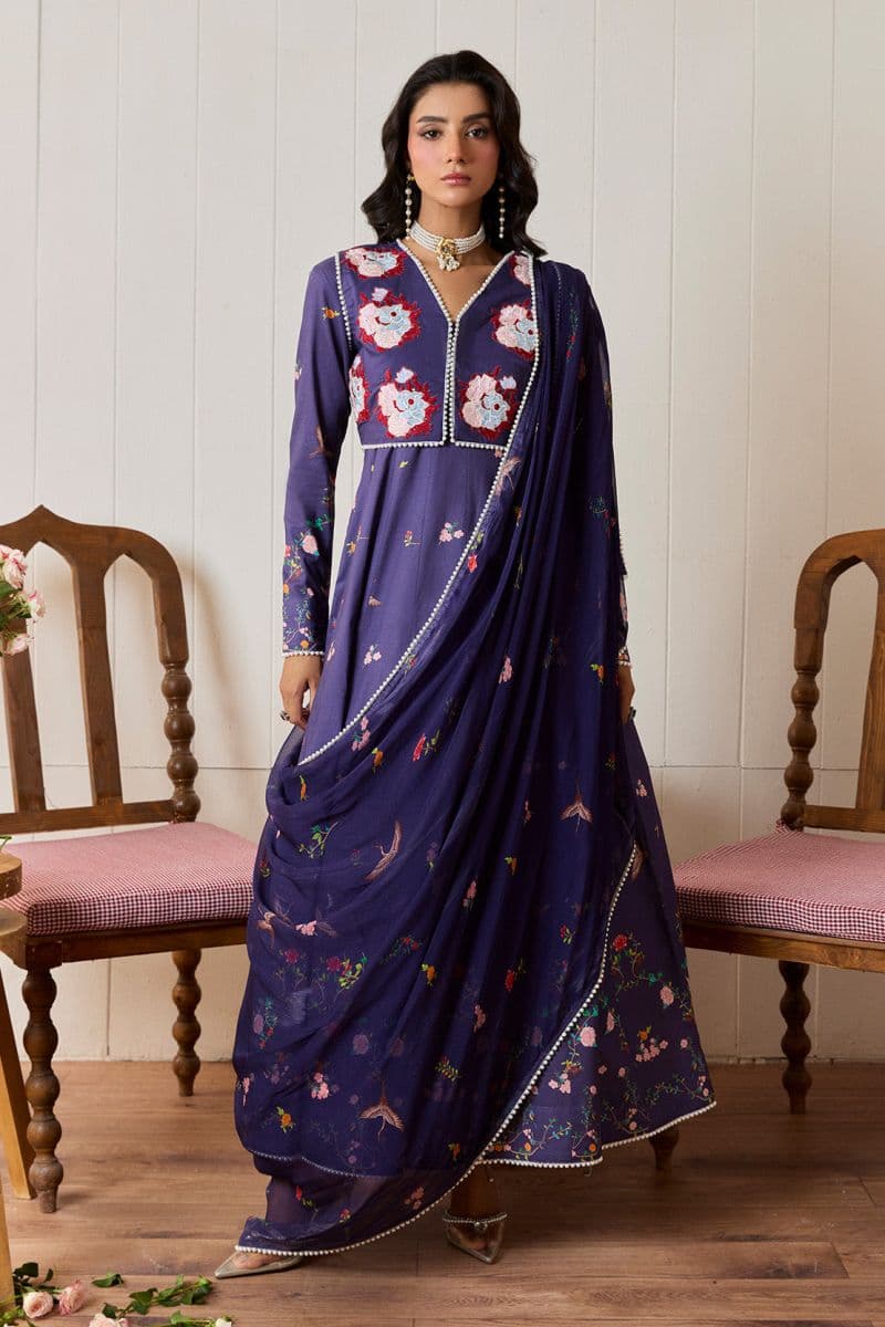 GULRUKH – 2PC LAWN & CHIFFON LUXURY PRET