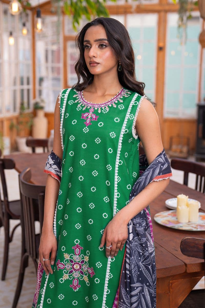 Embroidered - 2 Pc Lawn Suit (Lawn Dupatta)