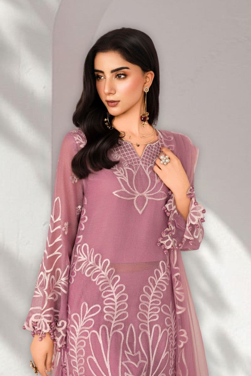 AKS – 3PC KHAADI NET,LAWN & NET EID FESTIVE PRET
