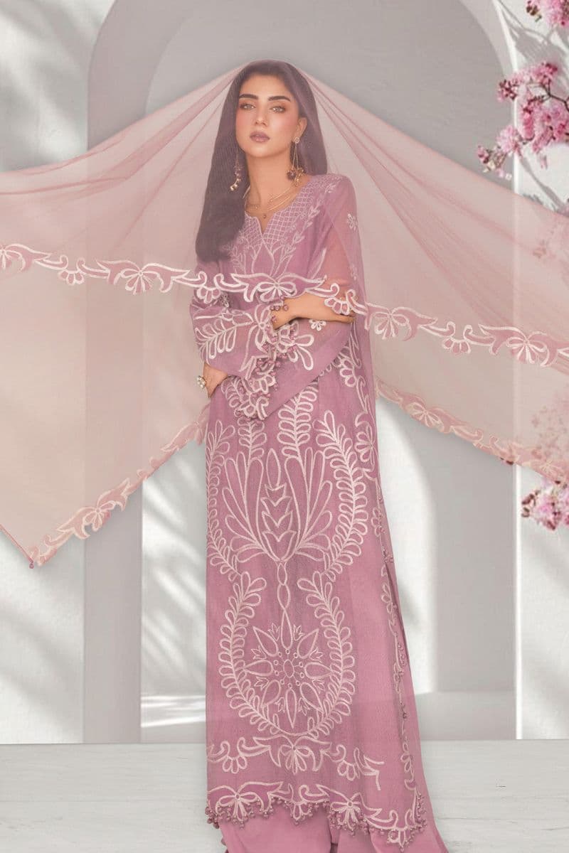AKS – 3PC KHAADI NET,LAWN & NET EID FESTIVE PRET