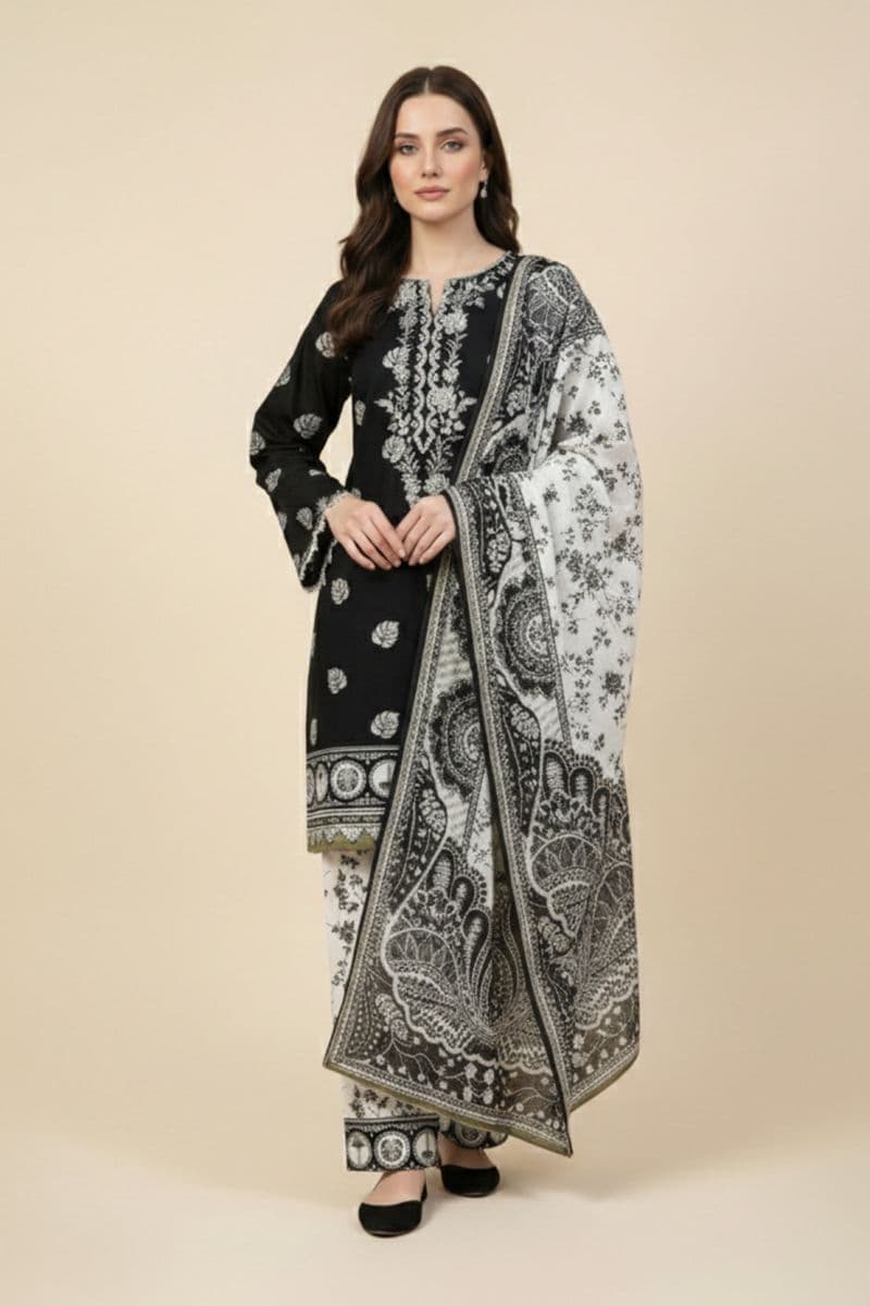 Embroidered - 3 Pc Lawn Suit