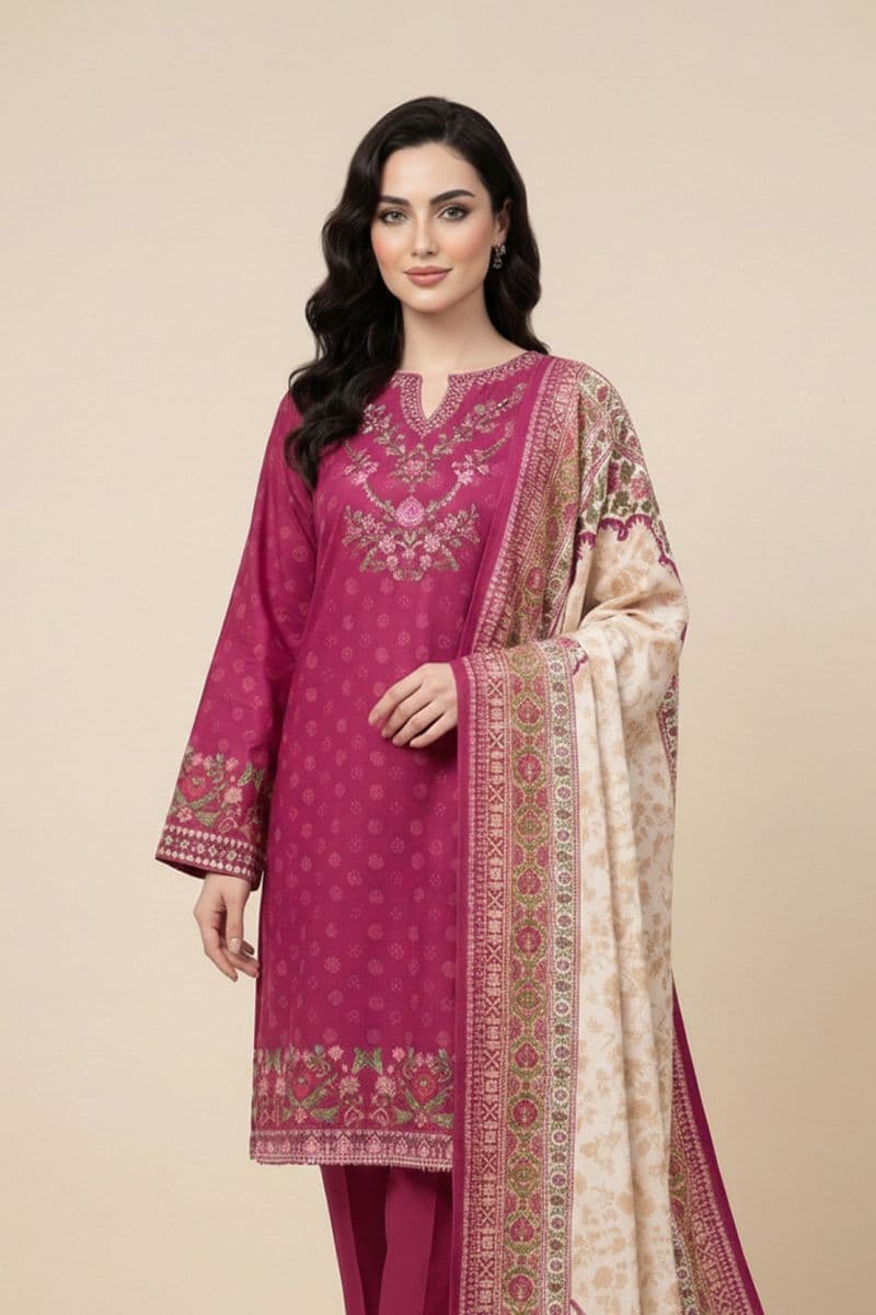 Embroidered - 3 Pc Lawn Suit