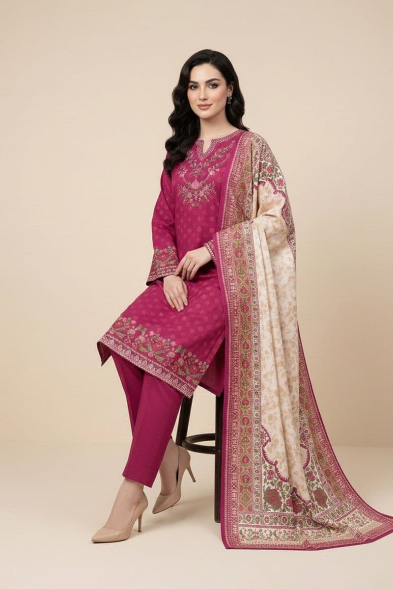 Embroidered - 3 Pc Lawn Suit