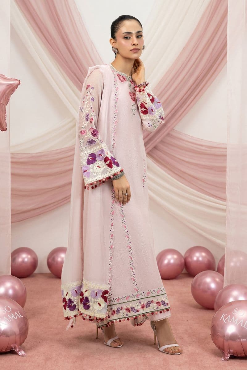BUBBLEGUM 2PC KHAADI NET & CHIFFON EID FESTIVE PRET thumbnail