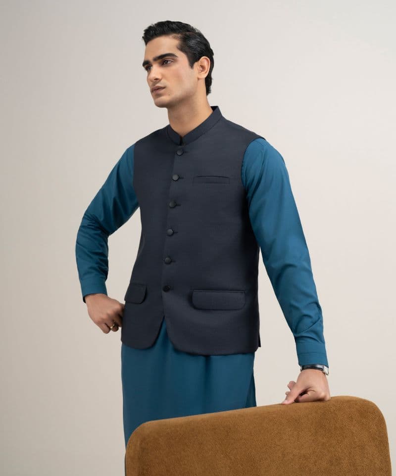 Textured Dobby Waistcoat