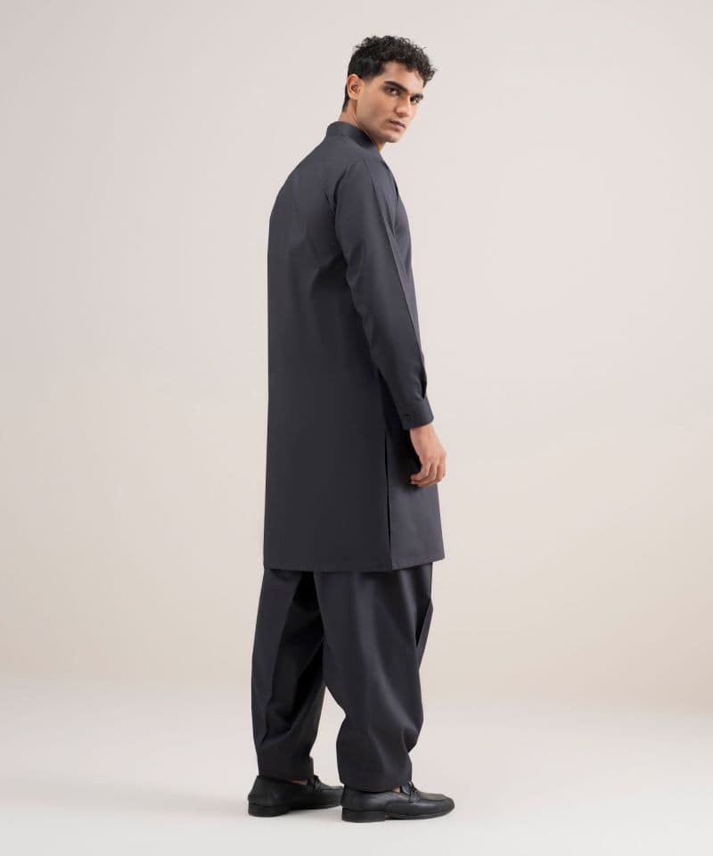 Embroidered Cotton Dobby Suit