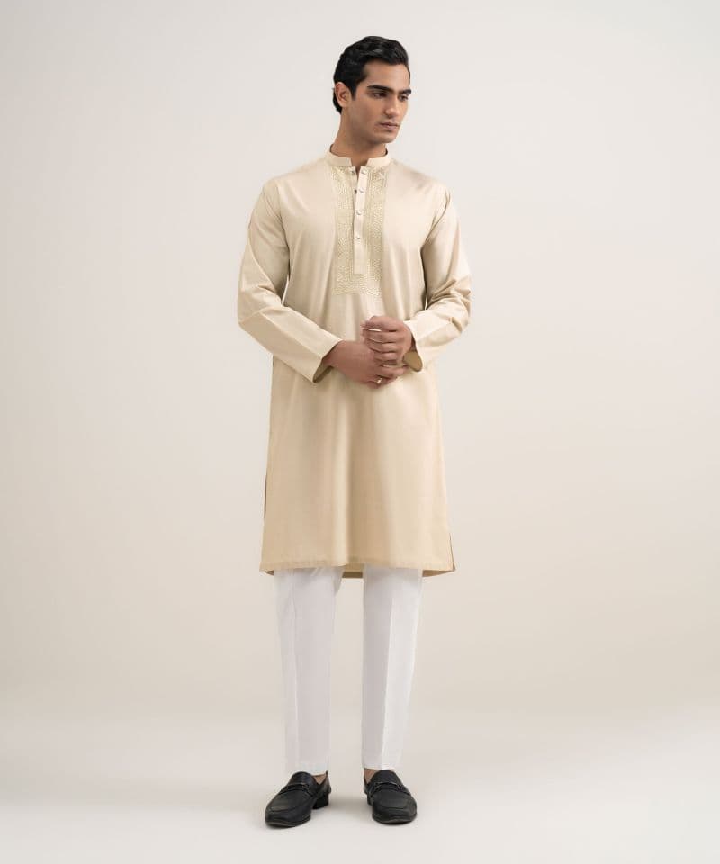 Embroidered Cotton Kurta