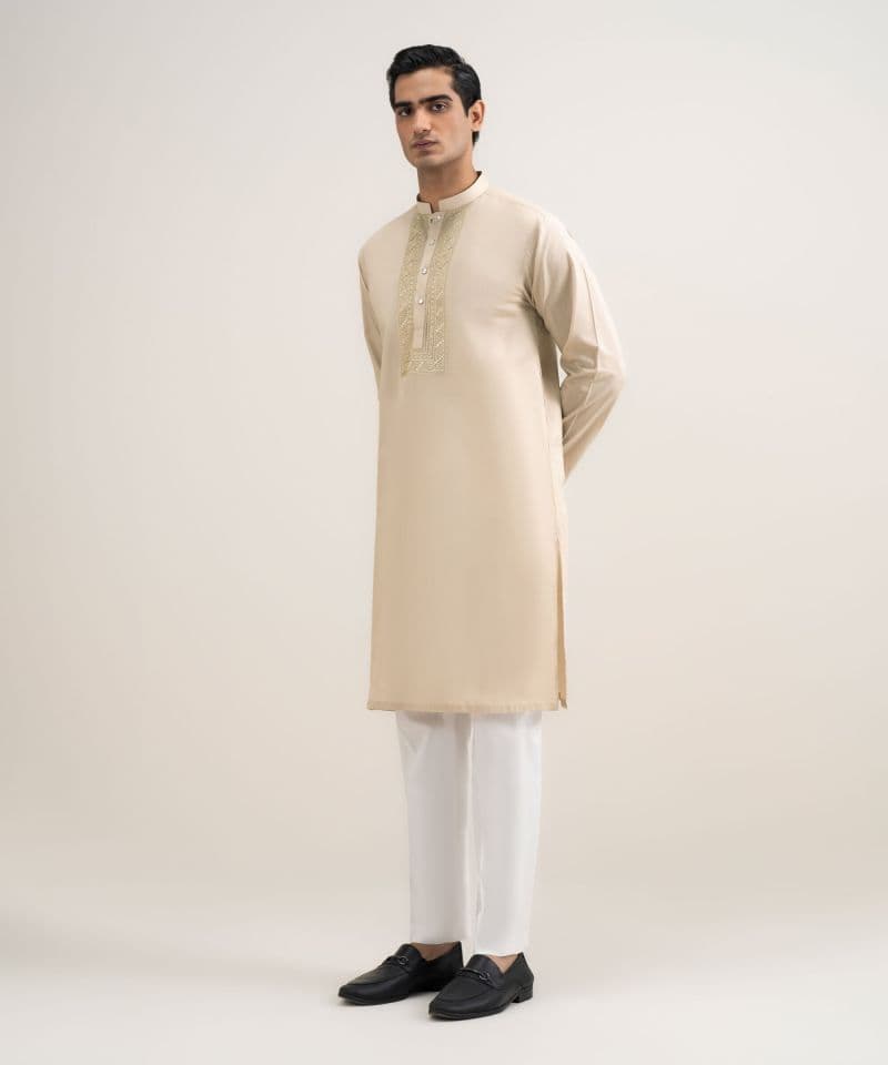Embroidered Cotton Kurta