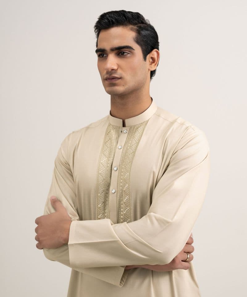 Embroidered Cotton Kurta