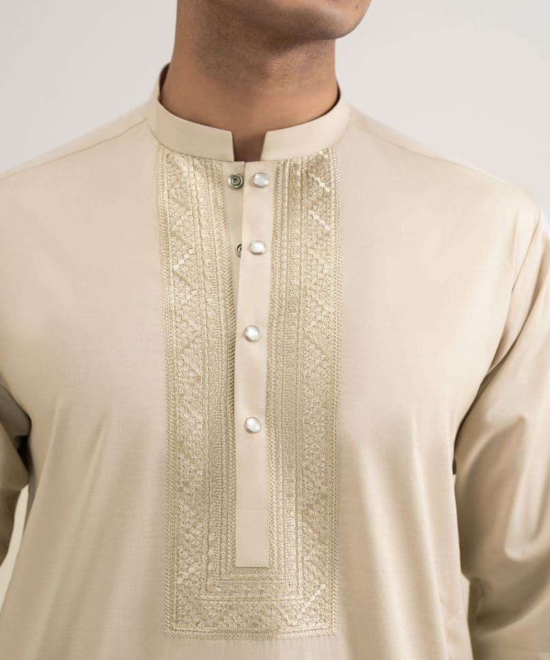 Embroidered Cotton Kurta