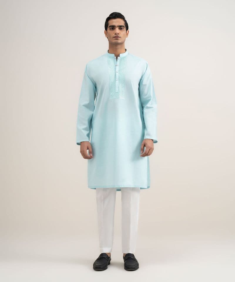Embroidered Cotton Kurta