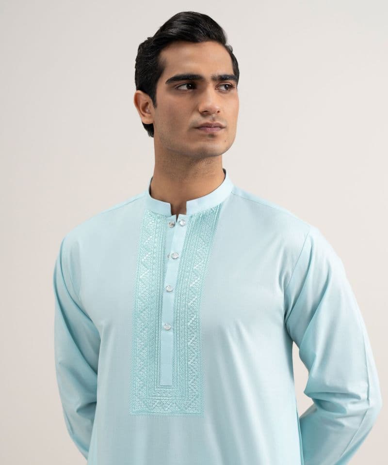 Embroidered Cotton Kurta