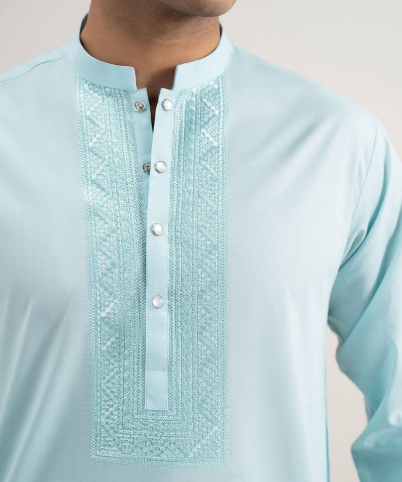 Embroidered Cotton Kurta