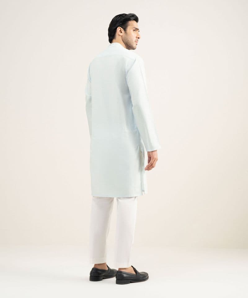 Embroidered Cotton Dobby Kurta thumbnail