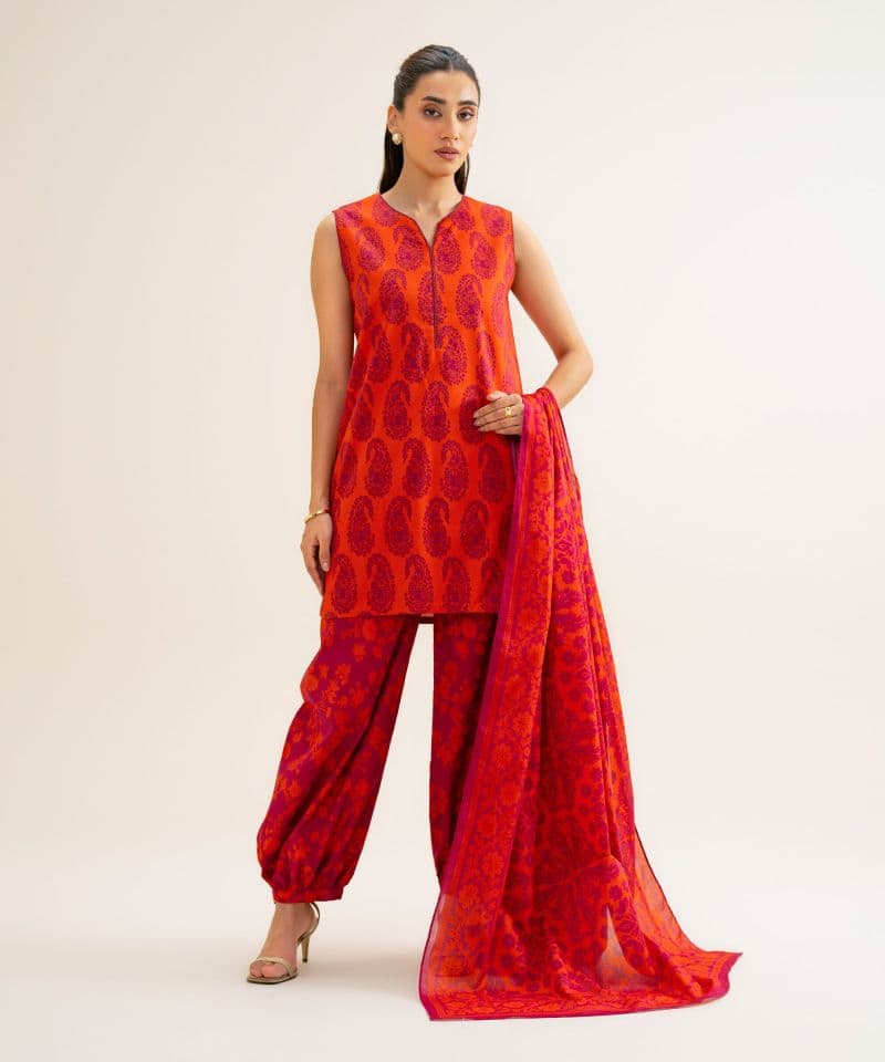 3 Piece - Printed Cotton Viscose Suit thumbnail