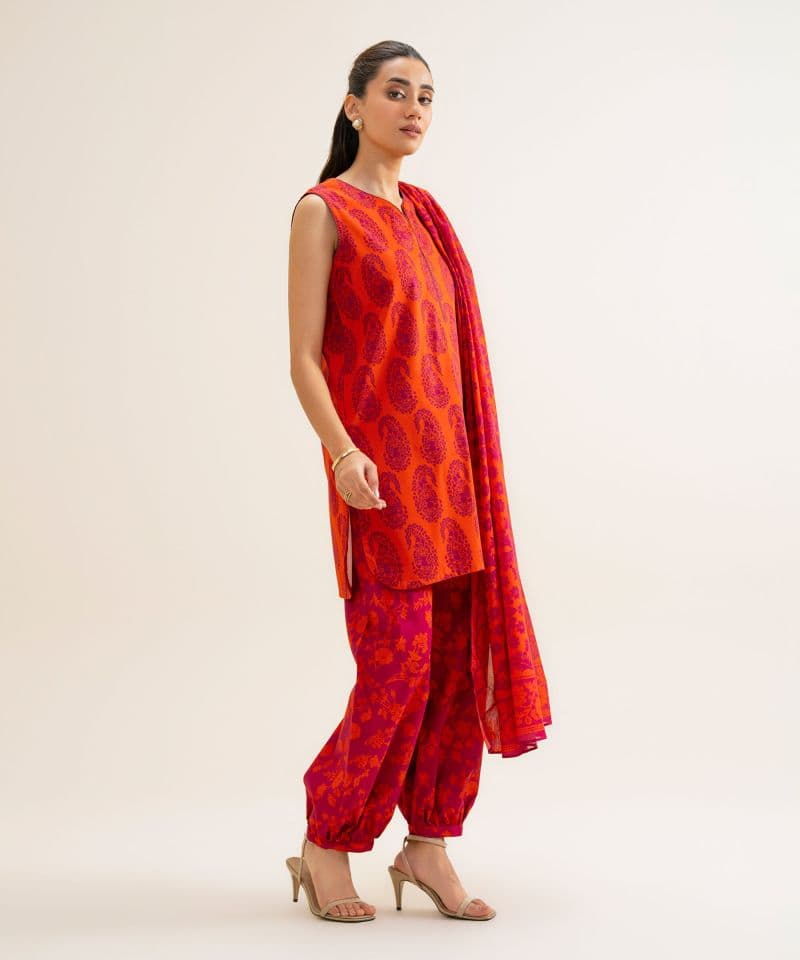 3 Piece - Printed Cotton Viscose Suit thumbnail