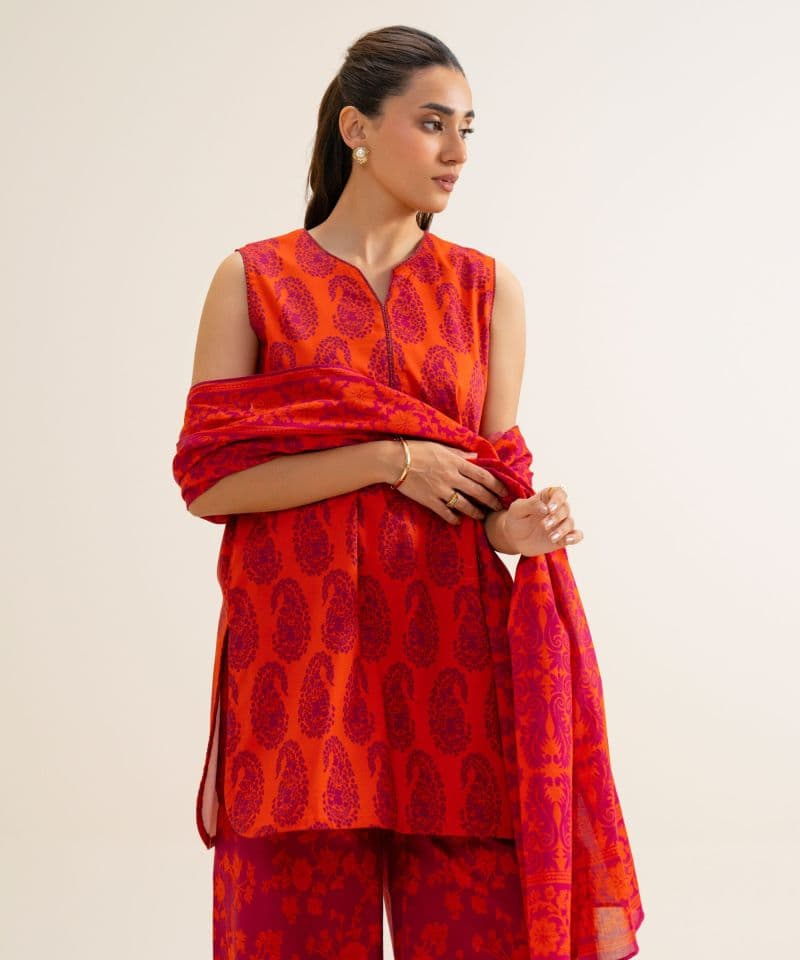 3 Piece - Printed Cotton Viscose Suit thumbnail