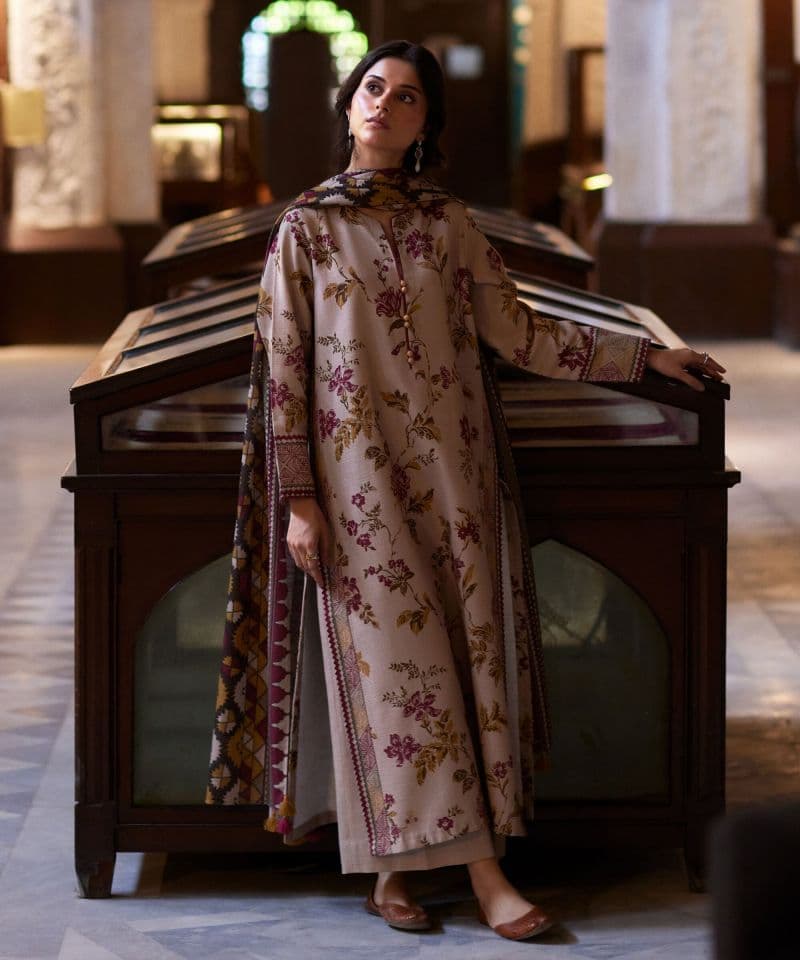 3 Piece - Printed Premium Khaddar Suit thumbnail