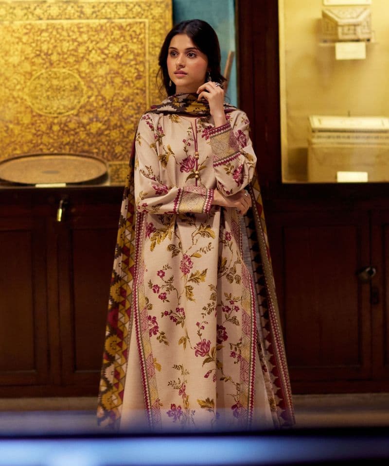 3 Piece - Printed Premium Khaddar Suit thumbnail