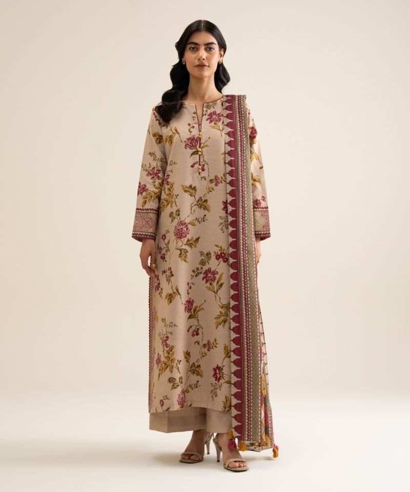 3 Piece - Printed Premium Khaddar Suit thumbnail