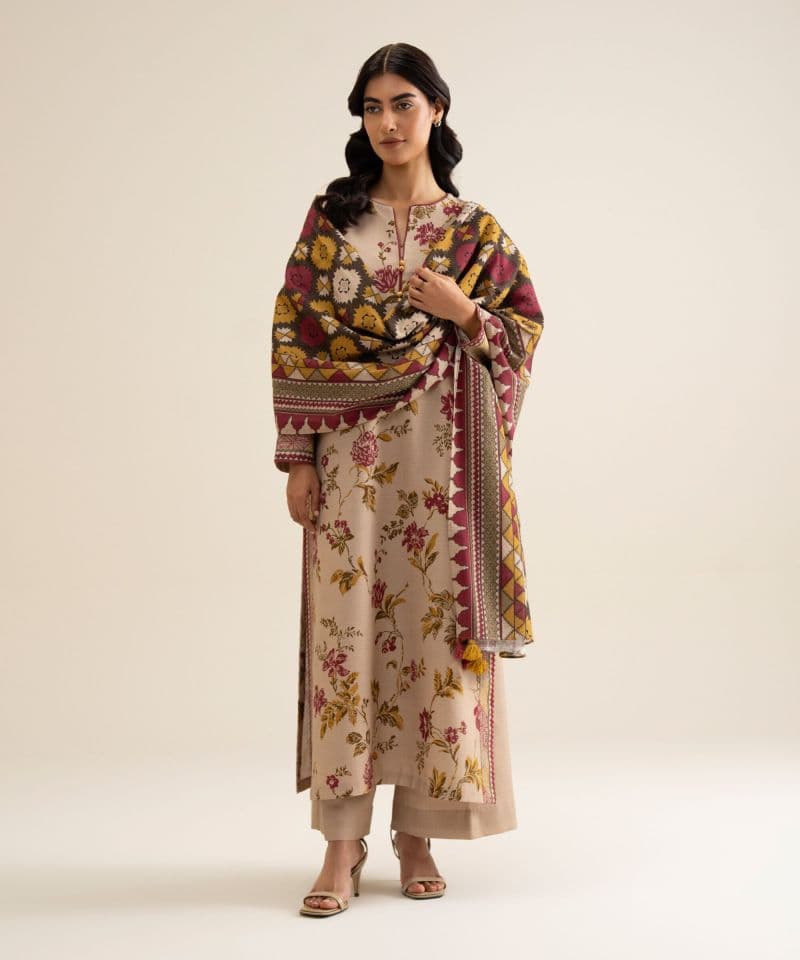 3 Piece - Printed Premium Khaddar Suit thumbnail