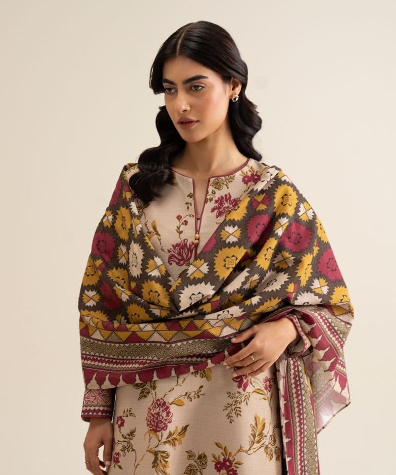 3 Piece - Printed Premium Khaddar Suit thumbnail