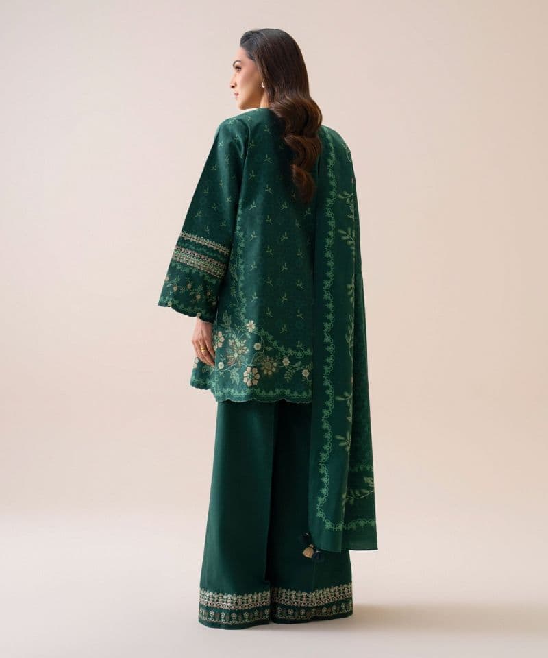 3 Piece - Embroidered Light Khaddar Suit thumbnail