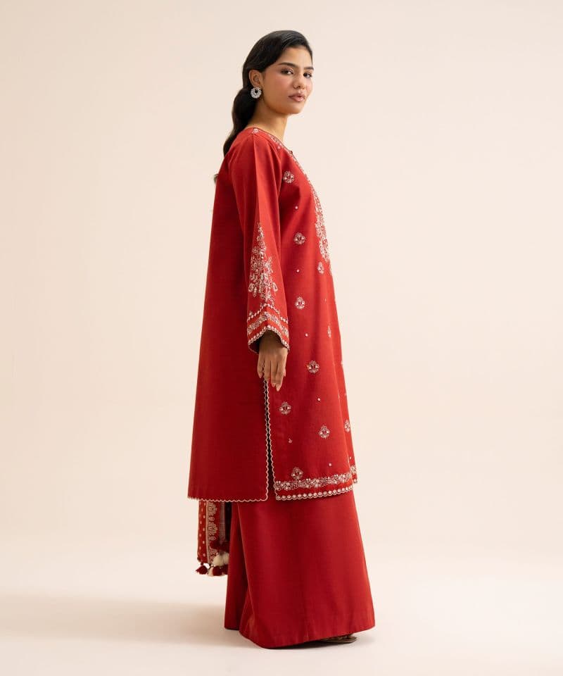 3 Piece - Embroidered Light Khaddar Suit thumbnail