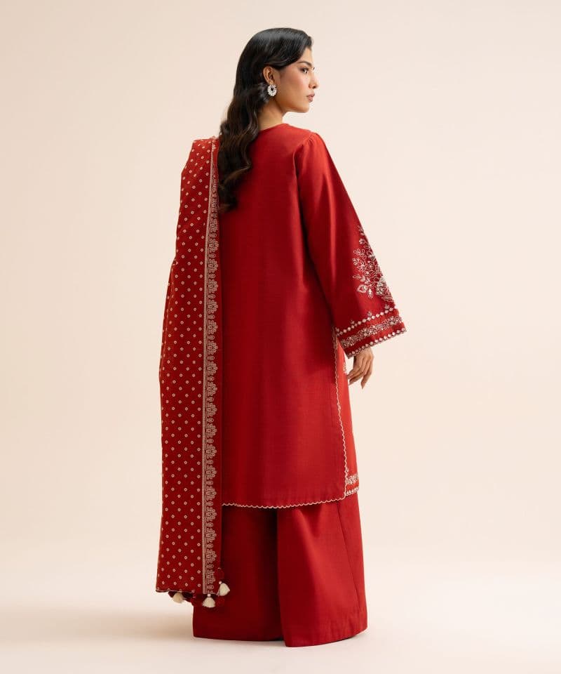 3 Piece - Embroidered Light Khaddar Suit thumbnail