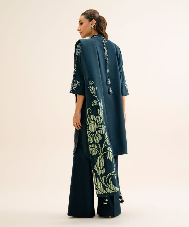 3 Piece - Embroidered Light Khaddar Suit thumbnail